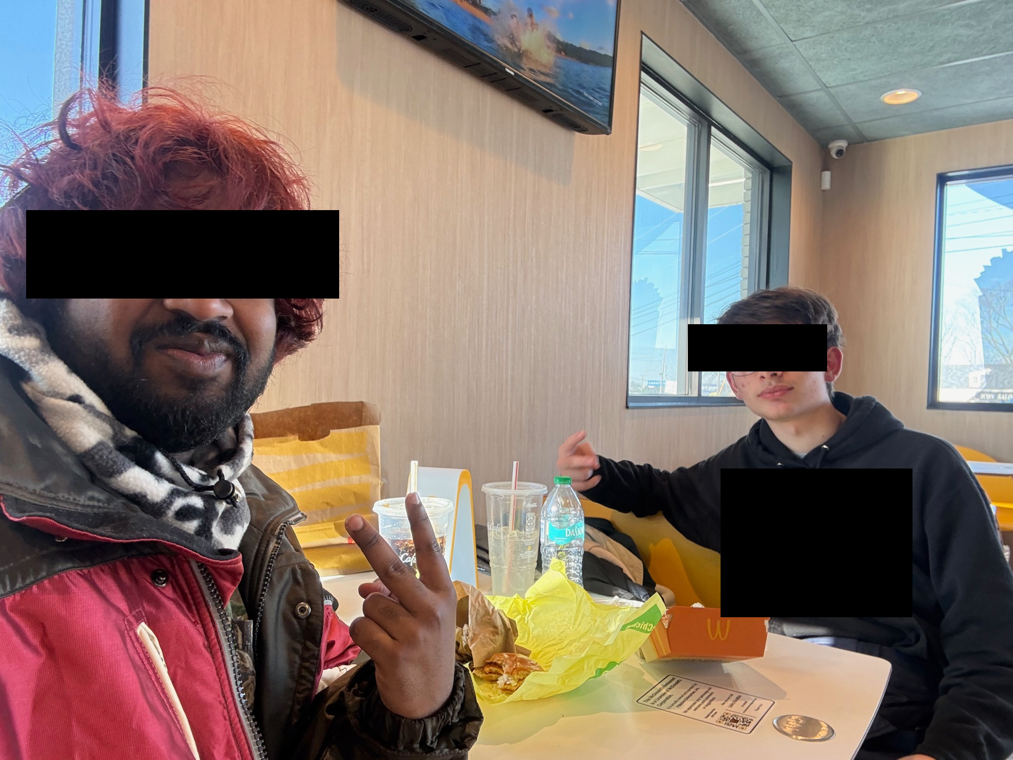 Us after slopping it up at McDonalds